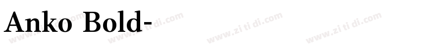 Anko Bold字体转换